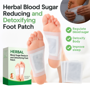 Herbal Blood Sugar Reducing And Detoxifying Foot Patch Fast Effect Organic Herbal Cleansing Patches Foot Relief Removes Body Toxins