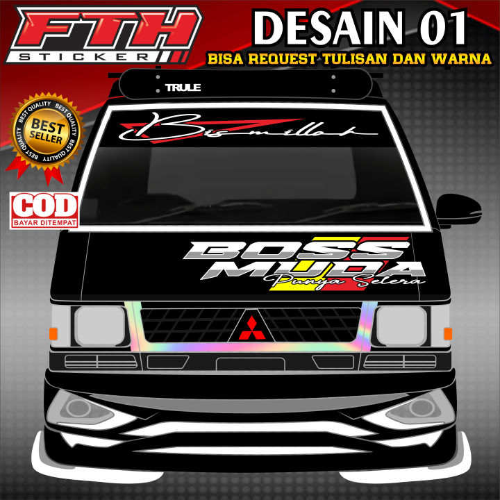 Fth Sticker Stiker L300, Carry, TSS, Grand Max, pick up, dll. Stiker Kaca Atas ...