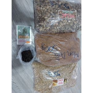 Trấu - vỏ đậu phộng - mụn sơ dừa + phân hữu cơ  + bịch cây giống 1.5kg. zalo 0972214241