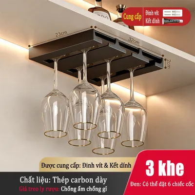 MEIDOO Giá lưu trữ cốc giá đựng ly rượu giá lưu trữ không đục lỗtủ rượu tủ treo bếp được áp dụng