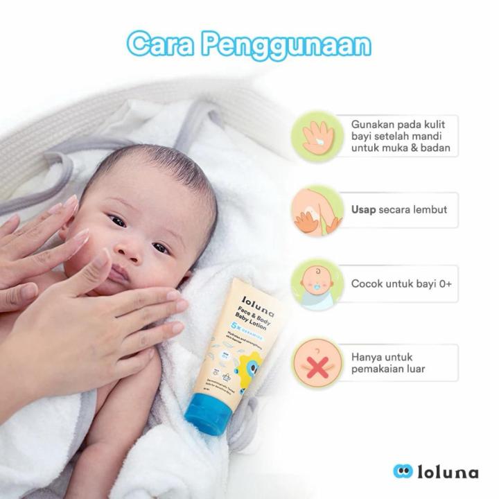 LOLUNA%20Face%20&%20Body%20Baby%20Lotion%20-%20Lotion%20Krim%20Muka%20dan%20Badan%2080ml%20200ml%20Bayi%20dan%20Anak/%20Krim%20untuk%20Newborn/%205x%20Ceramide/%20Melembapkan%20Kulit%20Wajah%20&%20Badan/%20Perawatan%20Kulit%20Kering%20dan%20Sensitif%20-%20Image%206
