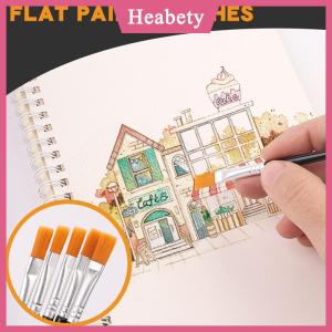 Heabety Sơn Bàn Chải Thiết Lập Nghệ Thuật Vòng Phẳng Tóc Nylon Tóc Sơn Bàn Chải Cho Dầu Acrylic Màu Nước Trẻ Em Nghệ Sĩ Người Mới Bắt Đầu Sinh Viên