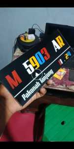 PLAT NOMOR ACRILIK CUSTOM 2 PCS