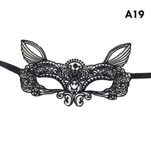 🔥🔥🔥Aofulai หน้ากากลูกไม้สีดำเซ็กซี่สำหรับผู้หญิงหน้ากากสวมหน้ากากงานปาร์ตี้เจ้าหญิงชุดพรอมคอสเพลย์งานพรอมชุดไนท์คลับผ้าปิดตาครึ่งหน้า