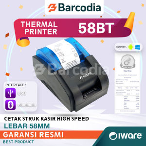 THERMAL PRINTER KASIR C58BT PRJ58D USB + Bluetooth (GRATIS KERTAS 5 roll)