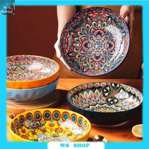 Ceramic Pickled Cabbage Fish Big Pot Bowl Bohemian Net Red  Special Soup Pot Household Soup Bowl Household Large Ramen Rice Noodles Soup Bowl