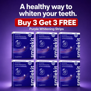 [SG STOCK]SmileKit V34 Teeth Whitening Strips Purple Teeth Whitening Tooth Stain Treatment whitening kits