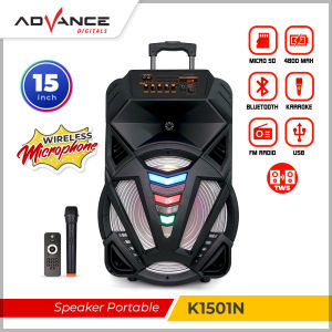 【READY STOCK】Advance Speaker Meeting Advance Bluetooth 15Inch Suara MantapK 1501N (Beli 1 gratis 1 2mikrofon gratis+kendali jarak jauh)