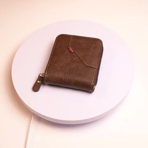 AE Mens short wallet   Letter-printed zipper wallet   European and American style multi-card slot combination PU Coin Purse