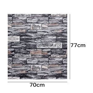 【10Pcs】Big Size 70x77cm Pattern Wall Bricks 3D Foam Wall Stickers Self-Adhesive Waterproof Foam Stickers Retro Wallpapers for Home Decor
