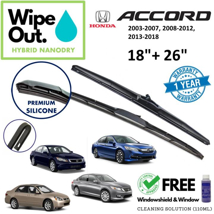 2007 honda accord windshield wiper deals size