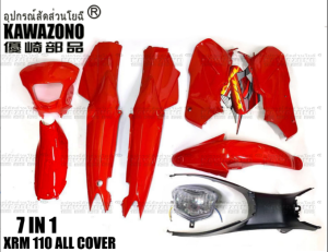 7IN1 XRM 110 & XRM TRINITY MOTARD ALL COVER / FULL BODY FLARINGS FOR MOTORCYCLE +1PC SEAT COVER RANDOM