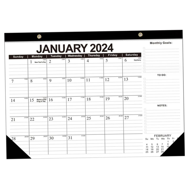 17 X 12 Inch From Jan. 2024 - June 2025 Monthly Planner 2024 Calendar ...