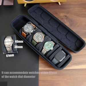 5 Card Slot Watch Organizer Box For Men Women Watch Display Travel Case Portable Storage Watch Display Holder For Wristwatches And Smart Watches