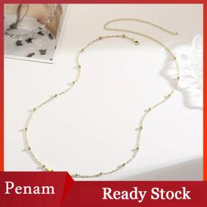 [PAM] Girls Simple Heart Beaded Belly Chains For Women Fashion Metal Beach Bikini Waist Chains Body Jewelry Accessories