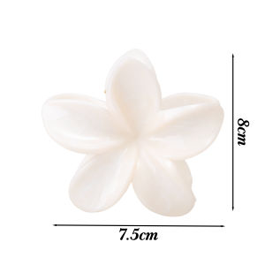 【♡Lovely girls house♡】New Gradient Plumeria Flower Hairpin Grips Clips Barrettes Accessory
