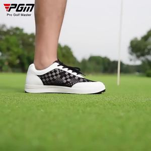 AUPGM Mens golf shoes with fixed studs featuring a non-slip mesh upper breathable and lightweight design manufactured by a sports shoe company