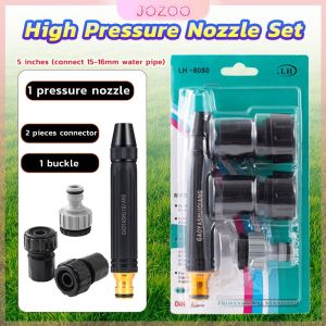 Jozoo High Pressure Nozzle Garden Hose Spray Nozzle Jet Water Pressure Power Spray Nozzle Carwash Set