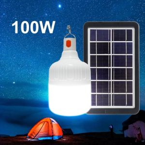 Vimite Đèn Led Năng Lượng Mặt Trời Bóng Đèn Di Động 40/80/100/150W Outdoor Waterproof năng lượng mặt trời Ánh sáng ban đêm Solar lamp for House Outdoor Hiking