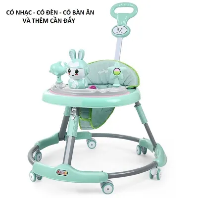 Xe Tròn tập đi có tay đẩy hình con vật phát nhạc cho bé yêu