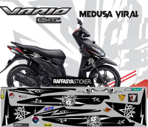 STRIPING VARIASI TERBARU VARUI AGNES/VARIO FI MEDUSA STRIPING VARIASI STICKER