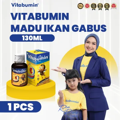 TERLARIS !!!!! Vitabumin Madu Ikan Gabus Anak 130ml - 1 pcs Kombinasi Madu & Temulawak untuk Kesehatan Anak