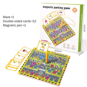 Permainan Maze Magnetik Untuk Kanak Kanak Mainan Pendidikan Latihan Logik Papan Huruf Montessori Magnetic Parking Maze Game For Kids Educational Toy Logic Training Alphabet Matching Board Montessori Toy 磁性运笔停车迷宫宝宝专注力训练婴儿童字母配对逻辑思维益智游戏 E103