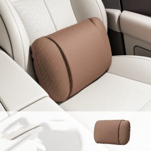 GFNIE4 PU Leather Car Headrest Breathable Comfortable Car Seat Headrest Neck Pillow Luxury Soft Car Seat Waist Pillow Car Seat