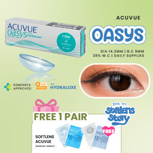 Acuvue Oasys Hydraluxe Daily 15 Pasang Softlens Bening Minus Harian