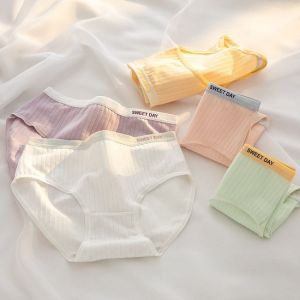 ComBo 5 quần lót nữ macaron cotton sọc co giãn quần chíp nữ một ngày ngọt ngào thoáng mát kháng khuẩn