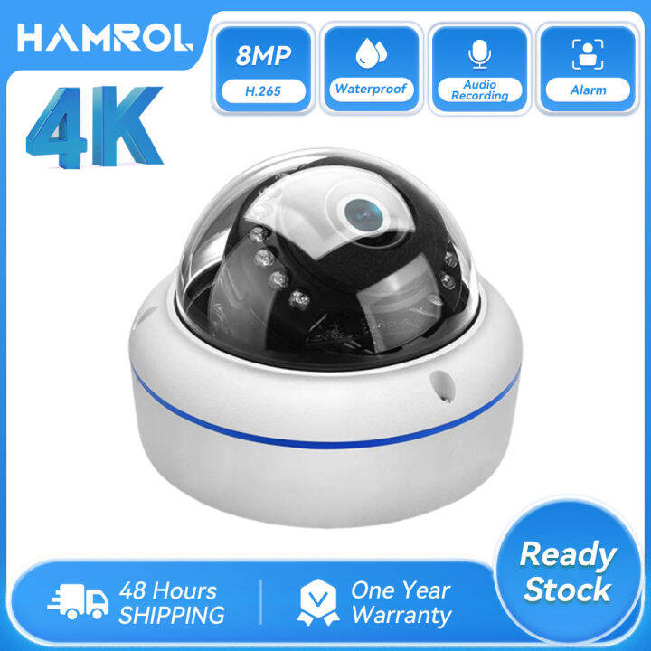 Hamrol 8MP 4K IP Camera Poe 5MP 4MP Face Detection CCTV Security ...