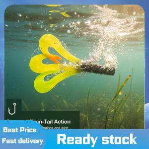 Sports🚴🏻♀️ Silicone câu cá thu hút đôi đuôi Trailer Worm mồi 175mm 36.7G 2pcs Thiết lập mềm Baits cho hồ sông câu cá