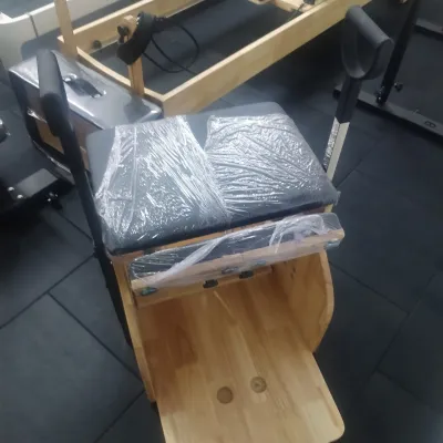 Ready Stock!! Korean Pilates Equipment Set High End Oak Leather Wunda Chair Reformer Spine Corrector Ladder Barrel