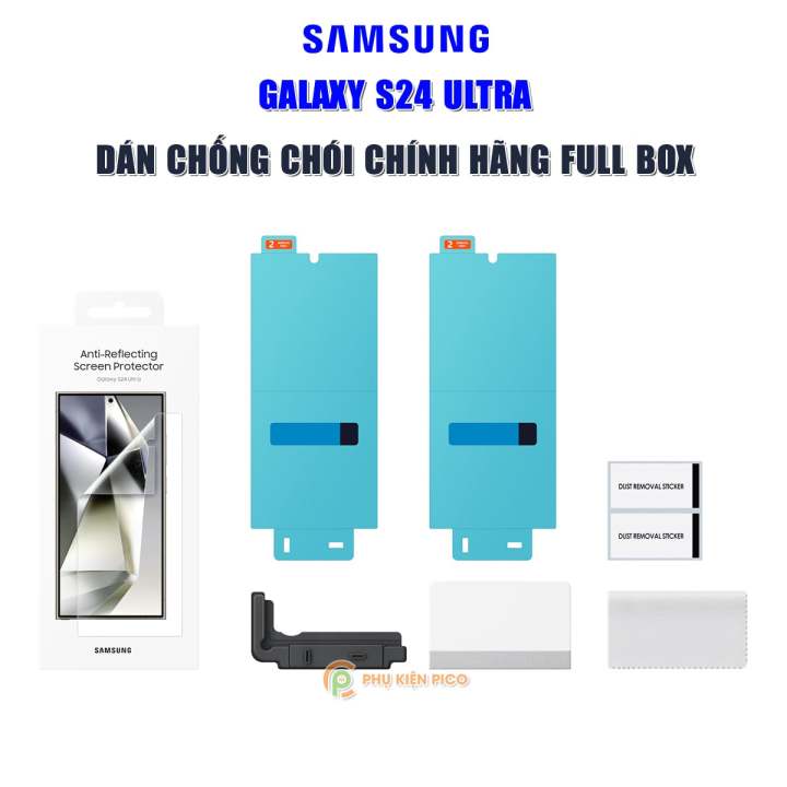 Dán màn hình chống chói Samsung S24 Ultra chính hãng Nguyên Seal - Dán màn hình Samsung Galaxy S24 Ultra dẻo AR full màn hình