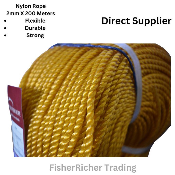 Polyethylene Nylon Rope Fishing Rope Heavy Duty  5mm/6mm/7mm/8mm/9mm/10mm/11mm/12mm/13mm/14mm X 200 meters