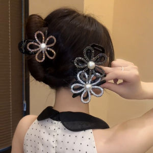 Rhinestone Hair Clip Headwear Flower Champagne Shiny Hair Claw Headwear Hair Accessories