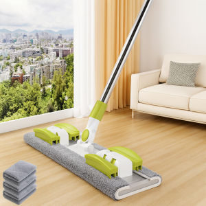 ไม้ม็อบถูพื้น ไม้ถูพื้นอัจฉริยะ ไม้ถูพื้น Microfiber Floor Mop ไม้ถูพื้นแบบรีดน้ำในตัว ไม้ถูพื้นแบบแบนรีดน้ำ อุปกรณ์ทำความสะอาดบ้าน House cleaning