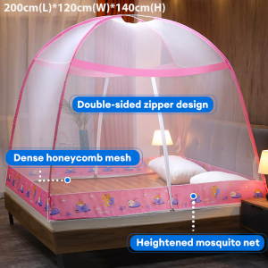 MAIA No installation Foldable Mosquito Net 60-180CM dormitory bedroom Mosquito Net Blue/Pink Kulambo