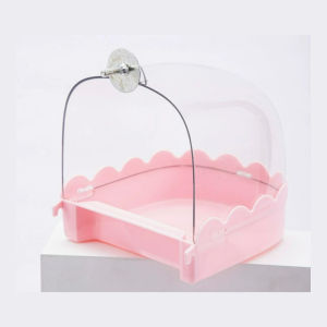 🇸🇬 Bird Bath Box Hanging Cage Bathing Tub Toy for Budgies Cockatiels Lovebird