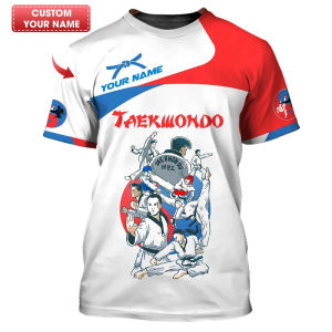 2025 New New 3D Full Printed The Spirit of Taekwondo T-shirt Men Kids Personalized Name Short Sleeve Tops Sports Oversized Tee Shirts