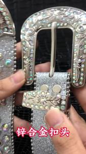 Cross-border rhinestone belt for men fully inlaid with rhinestones hip-hop punk style personalized trendy wide belt for women direct from manufacturer