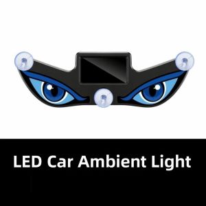 NEXTYOO Suction Cup Solar Powered Car Neon Light Dynamic Display Wireless Smart LED Lights Gifts Vibration Lights on Cool EYE Ambient Lights