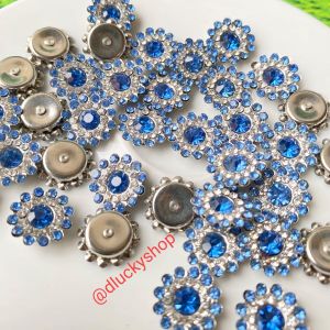 Diamond permata cangkang kristal bunga payet cangkang bunga uk 14mm per 10 pcs