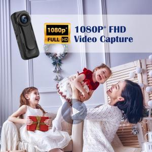 BOBLOV W1 True 1080P Mini Body Camera 32GB Pocket Body Worn Camera Video Audio Recording DVR Sports Action Camcorder Vlogging Camera with Snapshot Loop Recording Time Stamps