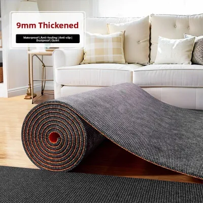 Modern Minimalist Soundproof Carpet for Bedroom Piano Drum Set Quiet Floor Mat Absorb Sound Vibration Long Rectangle TPE Material