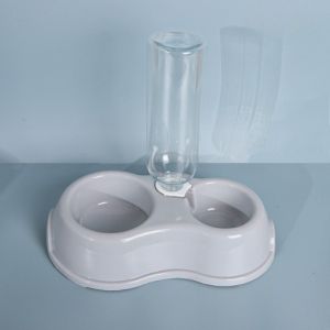 Tempat Makan Hewan Mangkuk Double Hewan Peliharaan  Botol Minum Anti Licin Anti Semut 2 in 1 Kotak Makanan Kucing Anjing Aksesoris Hewan Peliharaan