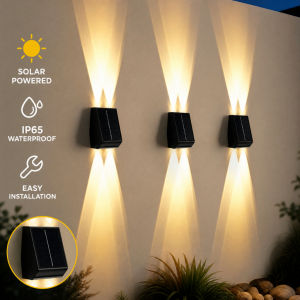 Solar Wall Light Outdoor Waterproof Up Down warm Garden Lamp for Villa Yard Fence Patio Porch Decor Lamp 800W