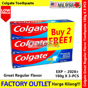 【EXP: 2028】 Colgate Maximum Cavity Protection Great Regular Flavour Toothpaste Valuepack 180g x 3 #Colgate #Toothpaste #9690