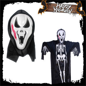 AOJU Rcynview Halloween Scary costumes หน้ากากฮาโลวีนสำหรับเด็ก และผู้ใหญ่ หมวกสยองขวัญ ตกแต่งหน้ากากหัวกะโหลก เครื่องแต่งกายฮาโลว jiuhaokejix Zanzancc