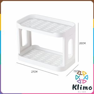 KLIMO 2 Layers Simple Desktop Storage Rack Shelf Table Organizer Cosmetic Jewelry Bathroom Rack